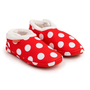 ARCHLINE Orthotic Slippers CLOSED Back Scuffs Moccasins Pain Relief - Red Polka Dots - EUR 39 (Womens US 8)