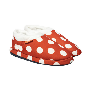 ARCHLINE Orthotic Slippers CLOSED Back Scuffs Moccasins Pain Relief - Red Polka Dots - EUR 43 (Womens 12 US)