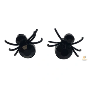 1 Pair SPIDER EARRINGS Halloween Fashion Ear Studs Scary Steel Piercing