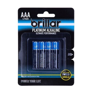 1 Pack of 4 AAA Platinum Alakaline Batteries Long Lasting Power Home