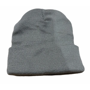 PLAIN BEANIE Unisex Mens Womens Winter Warm Hat Ski Cap Knit One Size - Grey