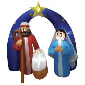 180cm Xmas Inflatable Christmas Decor Nativity Sence Jesus Christ Virgin Mary