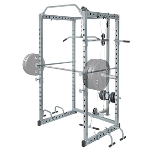 Power Rack Squat Cage Stands w Lat Pulldown Home Gym