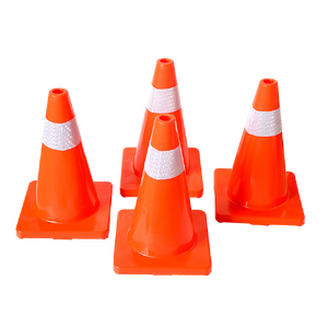 4pcs 45cm Road Traffic Cones Reflective Overlap Parking Emergency Safety Cone