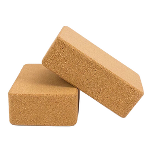 2 x Cork Yoga Block Organic Yoga Prop Accessory Exercise Brick