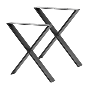 X Shaped Table Bench Desk Legs Retro Industrial Design Fully Welded