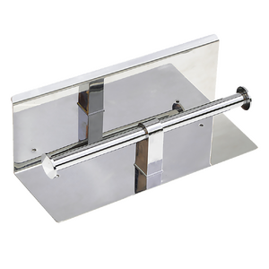 Stainless Steel Double Toilet Paper Holder Towel Roll Tissue Rack Storage Shelf