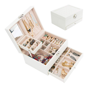 Jewellery Storage Box Girls Rings Necklaces Display Organiser Storage Case