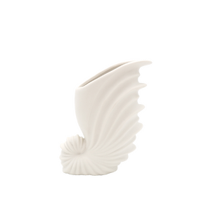 Shell White Ceramic Vase