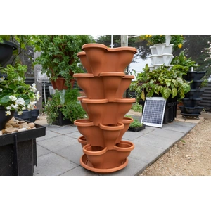 Single 5 Tier Extra Large Verandah Planter Garden Kit (Inc Coir, A & B Nutrient and Bardee Superfly Organic Booster) - Terracotta