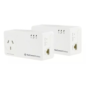 Netcomm NP511 AV500 Powerline Twin Pack with AC Passthrough -A