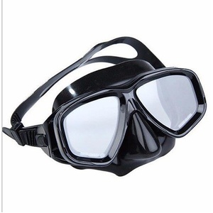 D2 Myopia Prescription Diving Mask for Adults and Teenagers tempered glass lens – black