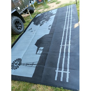 Country Grey 5m x 2.4m recycled poly mat