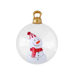 Christmas Inflatable Ball 60cm Snowman Decoration Giant Bauble