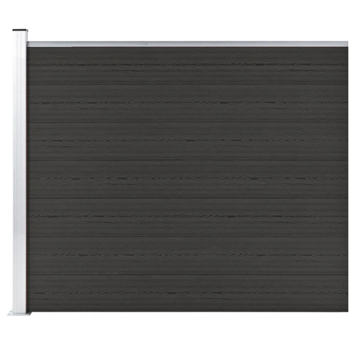 Fence Panel WPC 175x146 cm Black