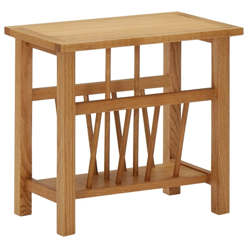 Magazine Table 45x27x42 cm Solid Oak Wood