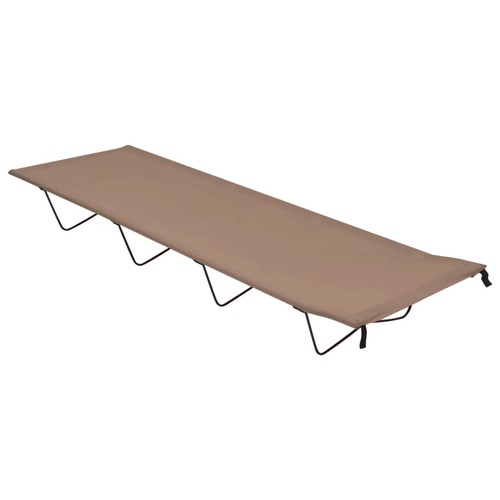 Camping Bed 180x60x19 cm Oxford Fabric and Steel Taupe