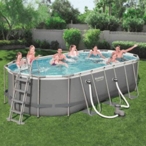 Power Steel Swimming Pool Set Oval 549x274x122cm