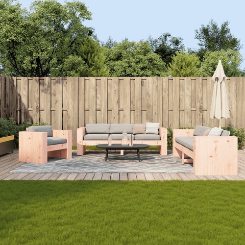 2 Piece Garden Lounge Set Solid Wood Douglas