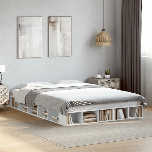 Bed Frame without Mattress White 150x200 cm