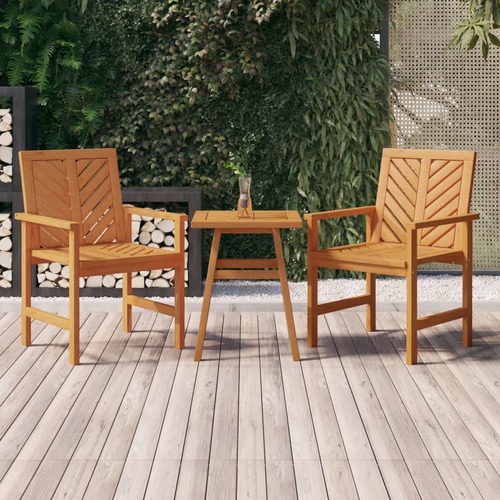 3 Piece Garden Lounge Set Solid Wood Acacia