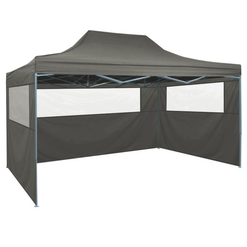 Foldable Tent with 3 Walls 3x4.5 m Anthracite