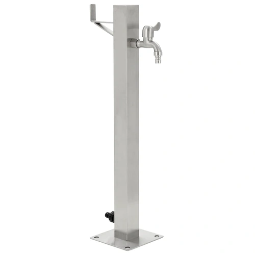 Garden Water Column Stainless Steel Square 65 cm