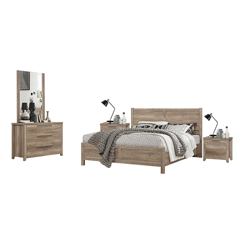 Cielo Bedroom Suite 4 pcs Oak Colour in Double Size