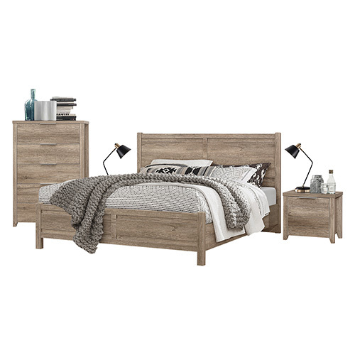 Cielo Bedroom Suite 4 pcs Oak Colour in Double Size