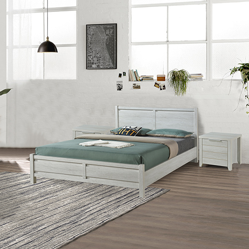 Cielo Bedroom Suite 4 pcs White Ash Colour in Queen Size