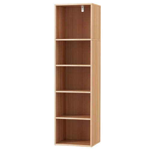 Bookshelf 5 Tiers MILO Pine