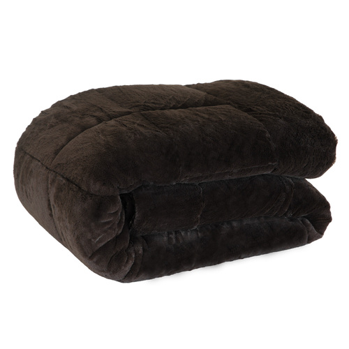 Hill 500GSM Faux Mink Quilt Comforter Doona