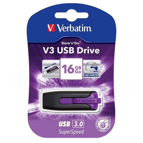 VERBATIM 16GB V3 USB3.0 Store\'n\'Go V3; Rectractable