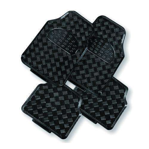 VENOM 4-Piece Car Mat - [Rubber/Aluminium Look]