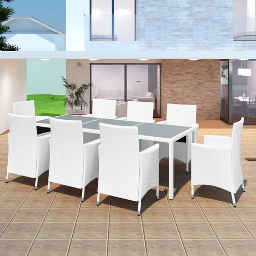 Outdoor Dining Set Poly Rattan