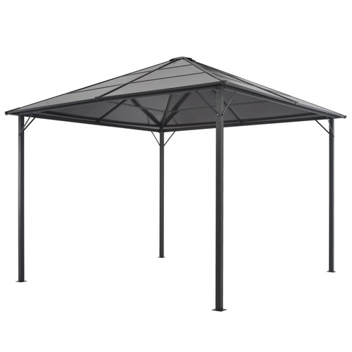 Gazebo with Roof Aluminium Black