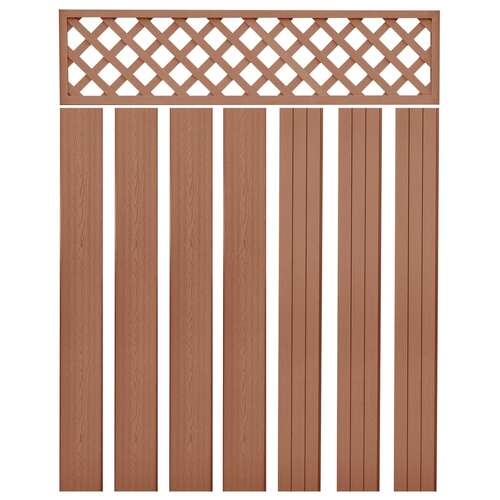 Replacement Fence Boards WPC 7 pcs 170 cm