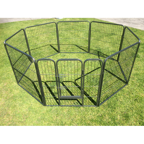 Heavy Duty Pet Dog Puppy Cat Rabbit Exercise Playpen Fence With Cover