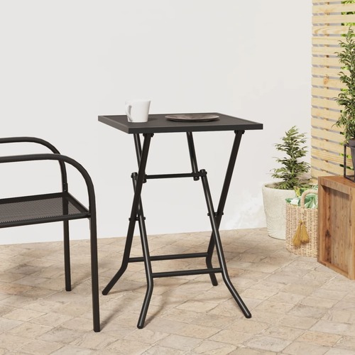 Folding Garden Table Anthracite Steel Mesh