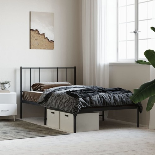 Metal Bed Frame with Headboard