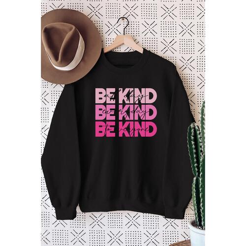 Azura Exchange BE KIND Letter Print Sweatshirt