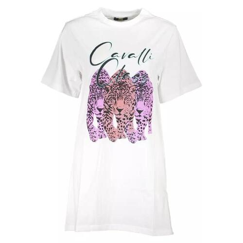 Cavalli Class Women's White Cotton Dress