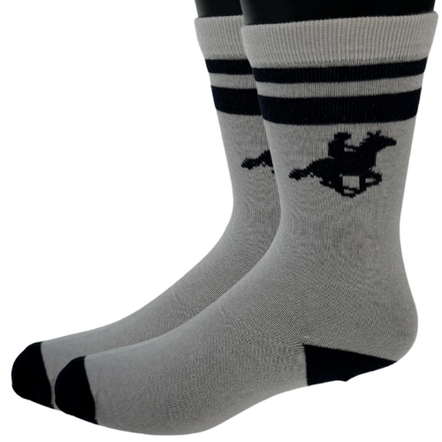 U.S. Polo Assn. Livergy Mens Crew Socks - White/Navy - 1 Pack of 3 Pairs