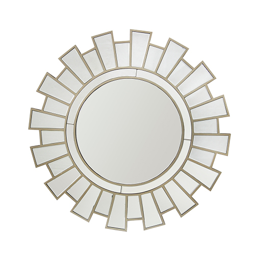 Wall Mirror MDF Silver Clear Image Lightweight