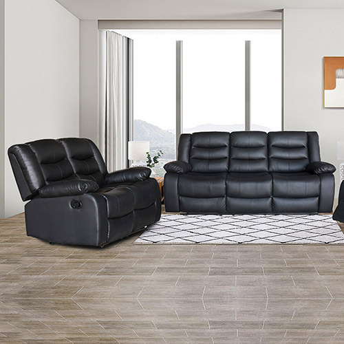 Fantasy Recliner PU Leather 3R+2R Black