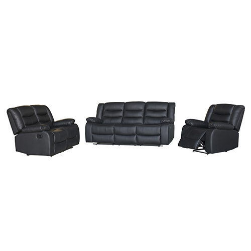 Fantasy Recliner PU Leather 3R+2R+1R Black