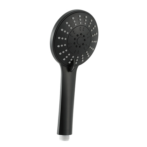 Handheld Shower Head 4.5" High Pressure 5 Modes Poweful Round Black