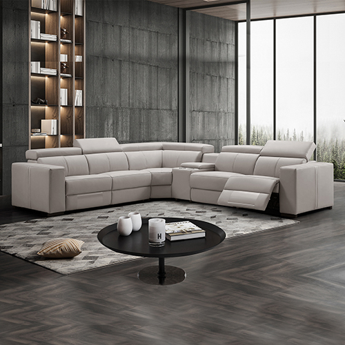 Washington Real Leather Sofa With PVC Cream Color