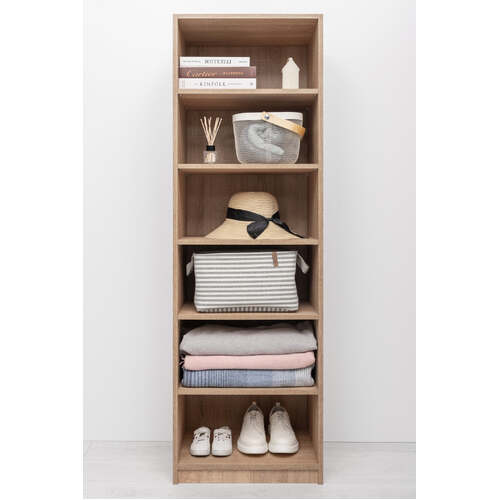 GENEVA SIX SHELF BUILD IN WARDROBE - NATURAL OAK