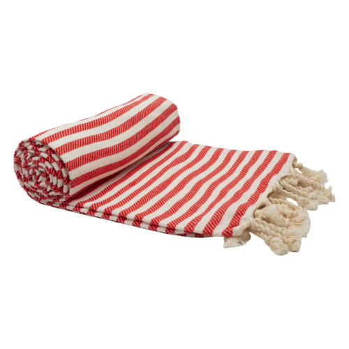 PORTSEA TURKISH COTTON TOWEL - CHERRY